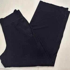 Athleta Black Cosmic Pant Wide Leg Raw Hem Size L